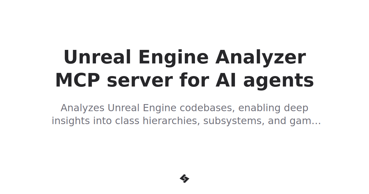 Unreal Engine Analyzer MCP server for AI agents