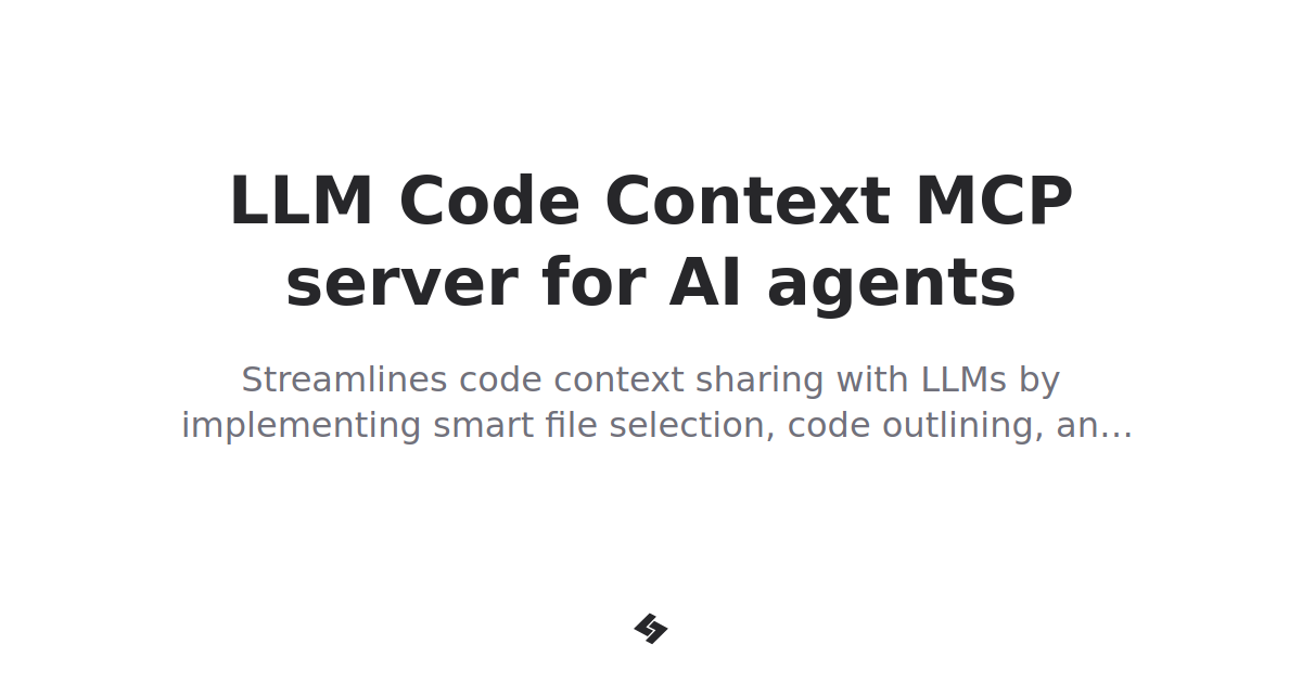 LLM Code Context MCP server for AI agents