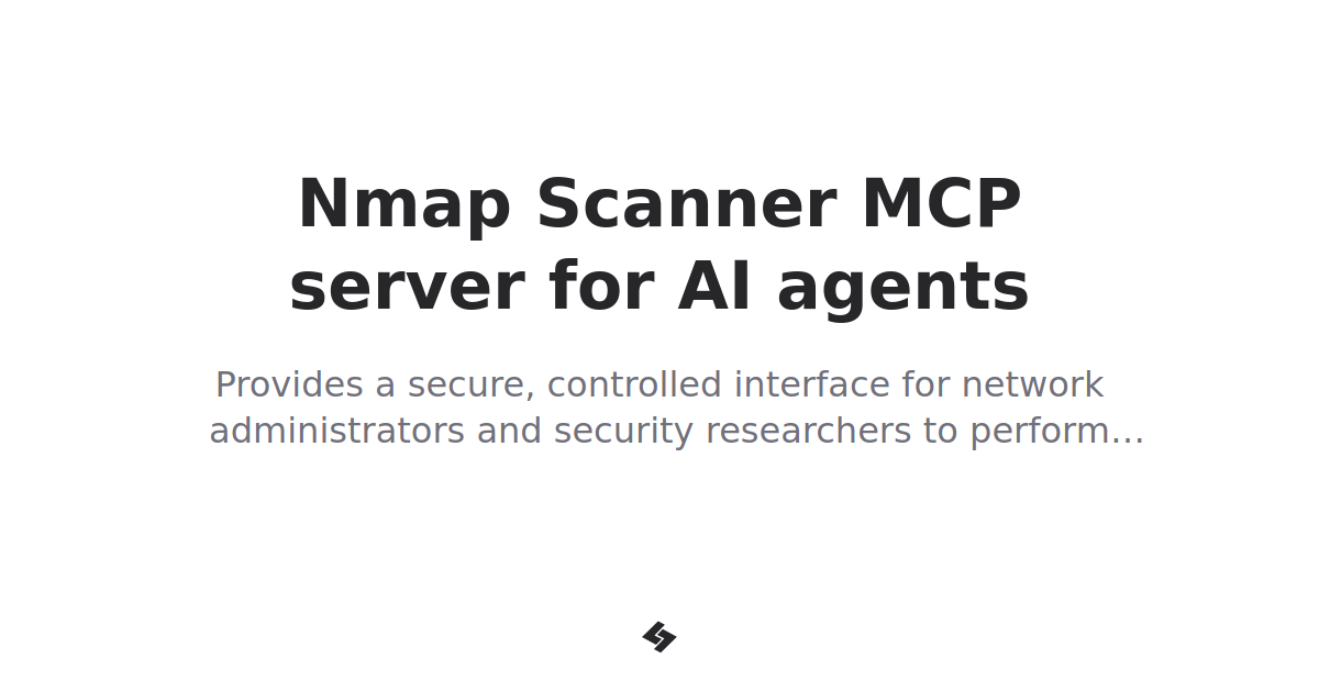 Nmap scanner mcp server for ai agents
