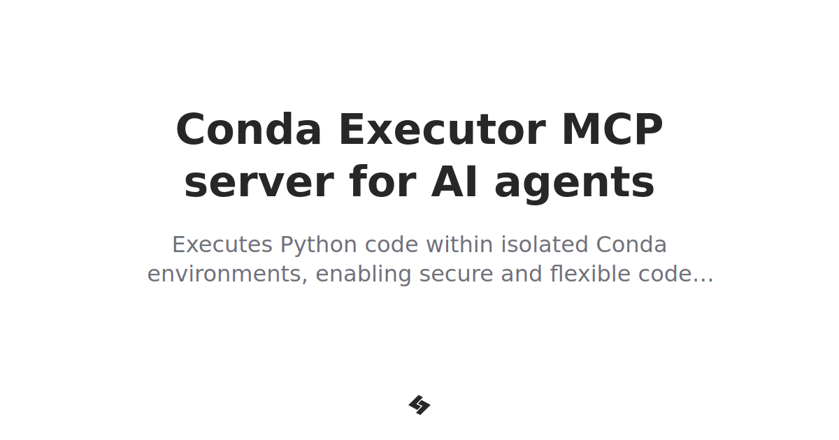 Conda Executor MCP server for AI agents