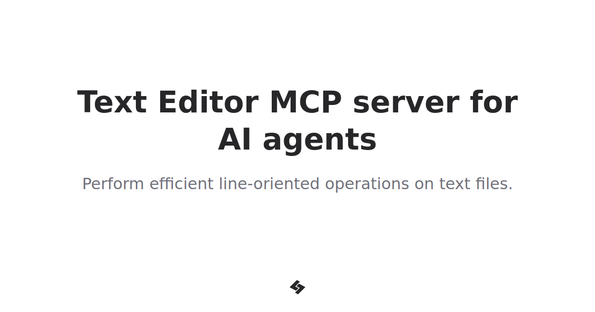 Text editor mcp server for ai agents